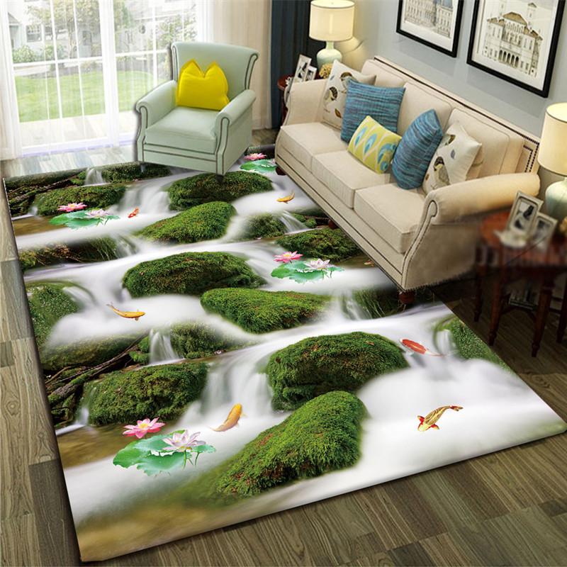 3D Carpet Floor Mat Landscape Pattern Living Room Carpets Sofa Mat Bedroom Bedside Rugs Entrance Non Slip Doormat Rug