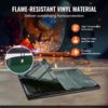 Welding Screen with Frame, 6' x 8' Welding Curtain Screen, Flame-Resistant Vinyl Welding Protection Screen on 4 Swivel Wheels (2 Lockable), Moveable &
