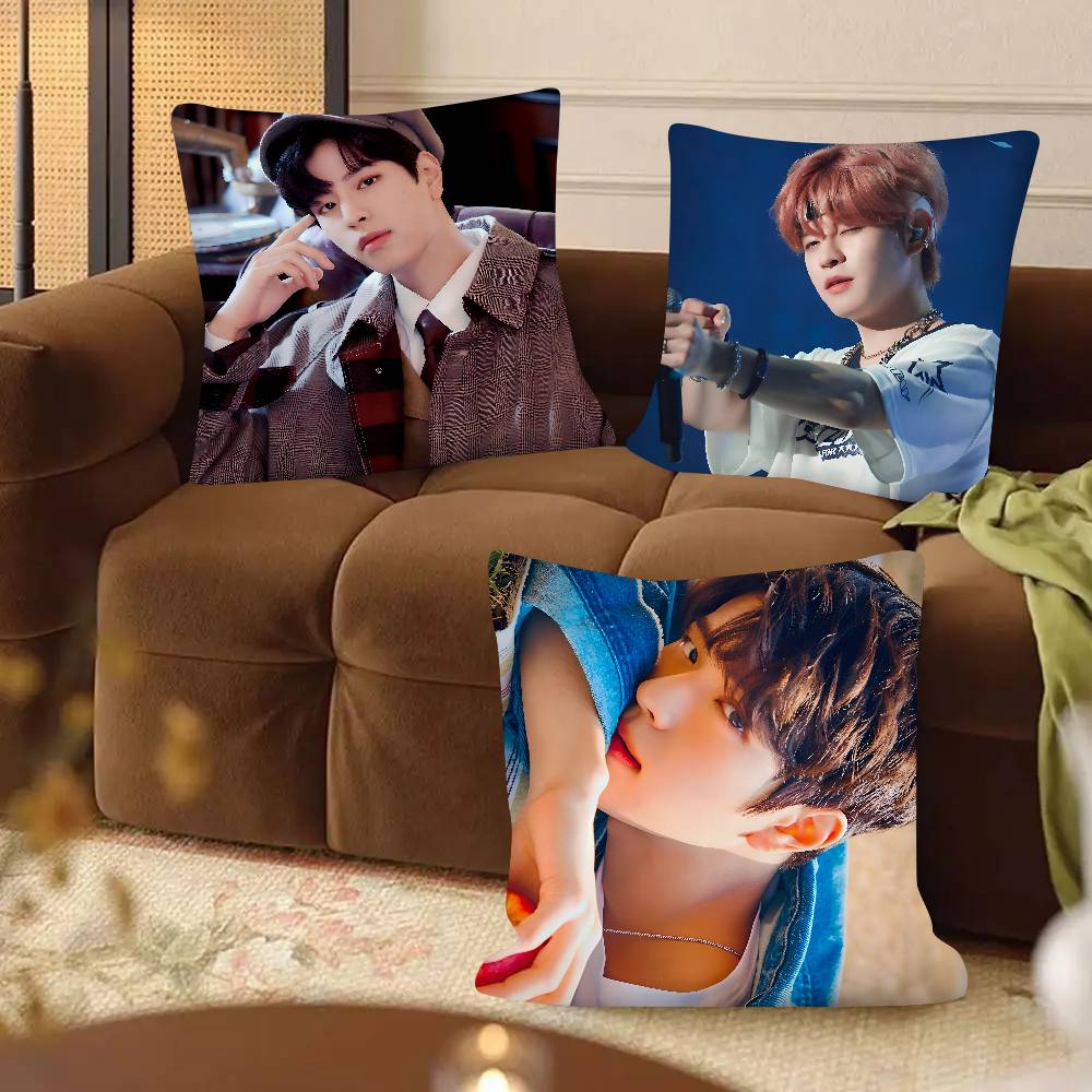 Seungmin Kpop Boy Pillow Case Square Pillow Bedroom Sofa Leisure Comfort Cushion Car Living Room Home Decoration
