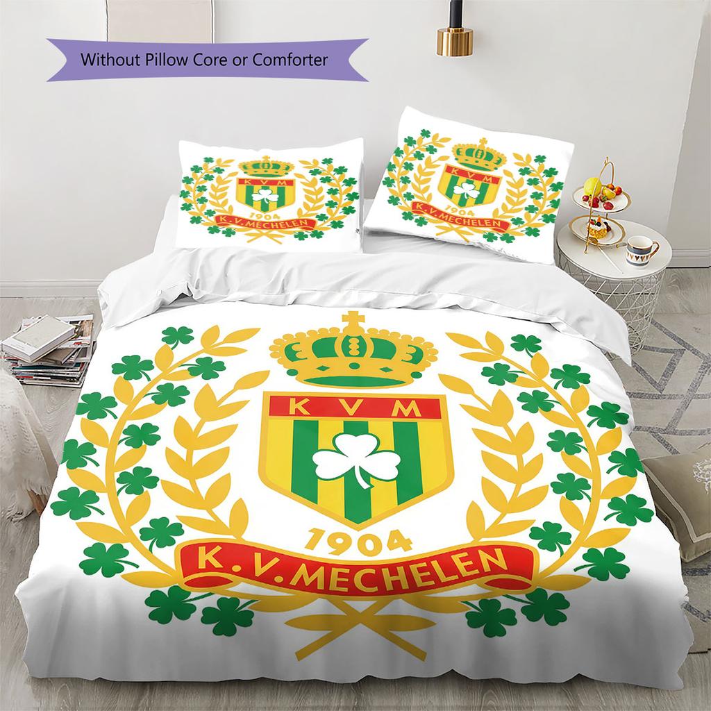 KVMechelen Pattern Bedding Quilt Set Quilt Cover Pillowcase Home Decoration Birthday Gift (1 * duvet cover + 2 * pillowcase, without core)