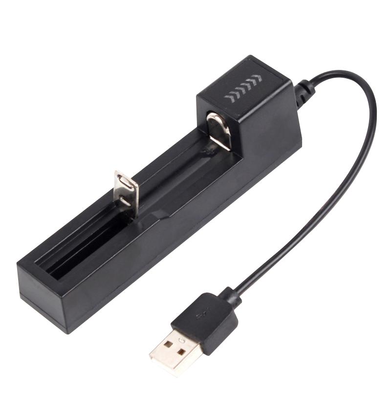 Зарядное устройство для аккумуляторов 18650 1 слот Аккумуляторы USB Универсальная умная быстрая зарядка для 14500 16650 14650 18500 Аксессуары