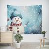Рождественский Новогодний Гобелен с Рисунком Снеговика Гостиная Диван Домашний Декор Рождественский Подарок