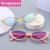 Cat Eye Sunglasses Women Men New Trendy Vintage Sun Shades Eyewear Fashion Driving Cycling Sunglasses Half-frame Sun Glasses