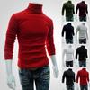 Men Autumn Winter Solid Color Turtle Neck Cotton Pullover Thin Bottoming Shirt