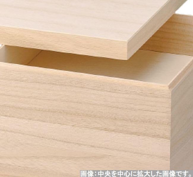 J-kitchens Юбако 3-ярусная деревянная 7 размеров Павловния Счастливая корзина Тяжелое белое дерево 22,0 см x 22,0 см x 17,6 см Сделано в Японии