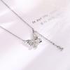 Ожерелье «Бабочка, любовь, мечта», женственность, холодное чувство, подарок на День святого Валентина, круглая бриллиантовая кисточка, полая бабочка, циркон, ключичная цепочка