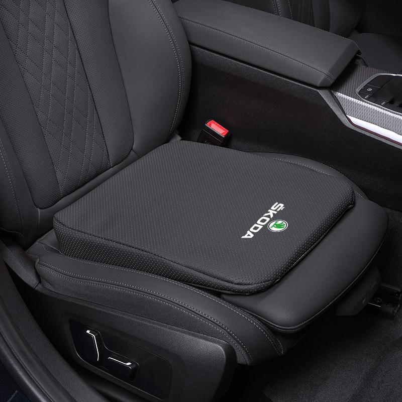 RYYX4 Car Seat Cushion Leather Height Increasing Soft Pad For Skoda Octavia Rapid Kodiaq Yeti Superb Karoq Scala Fabia Kamiq Enyaq iV