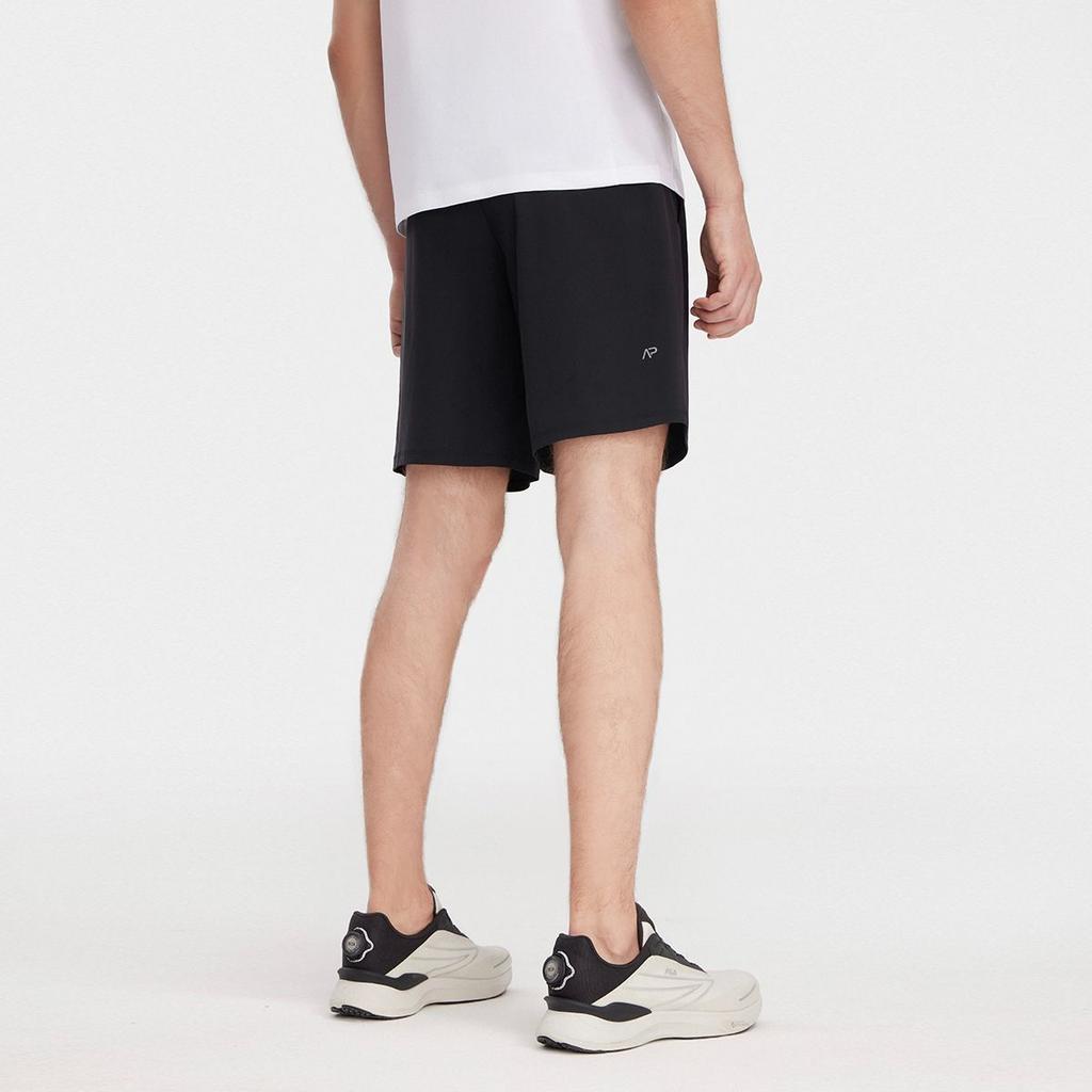 Fila A.P. Series High Elastic Solid Color Knitted Casual Shorts Men Shorts Black A11M331610A-BK