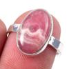 Natural Rhodochrosite Gemstone Handmade 925 Solid Sterling Silver Ring S.7 e1T09