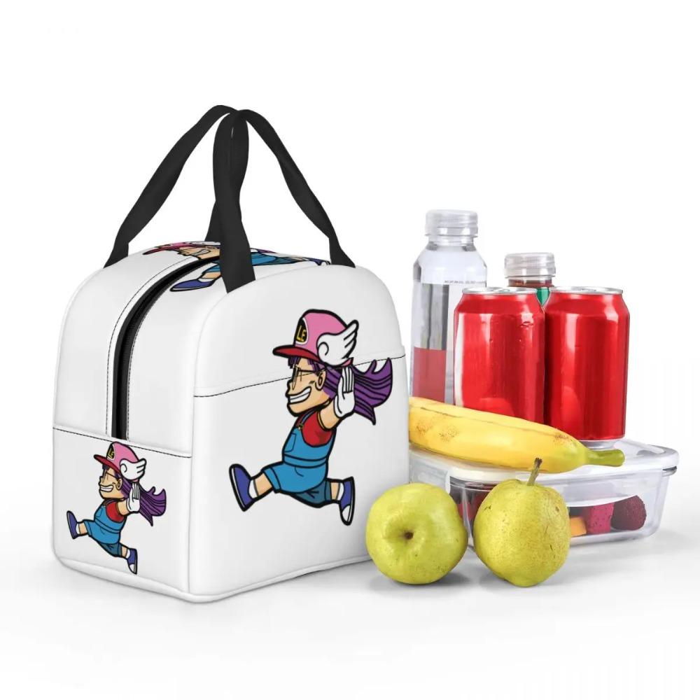 Custom Arale Norimakis Japanese Dr Slump Insulated Lunch Bags for Work School Waterproof Cooler Thermal Bento Box Women Children