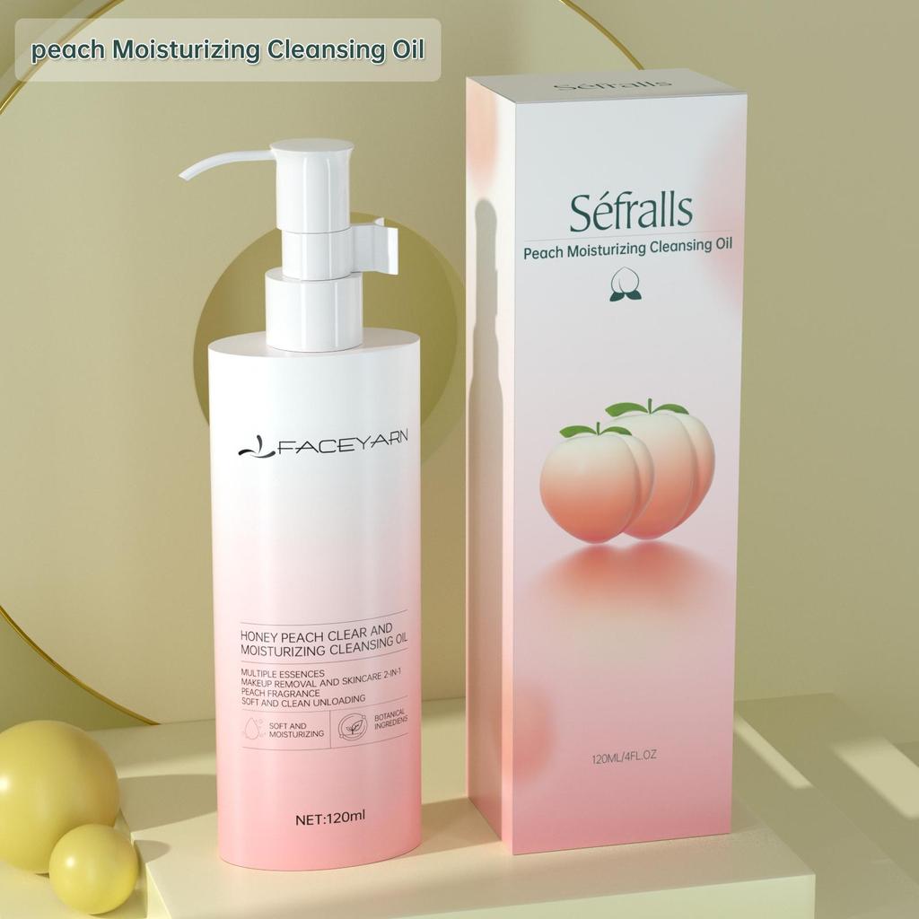 Увлажняющее очищающее масло Séfralls Peach Moisturizing Cleansing Oil 120 мл Легко растворяет остатки макияжа, глубоко очищает,
