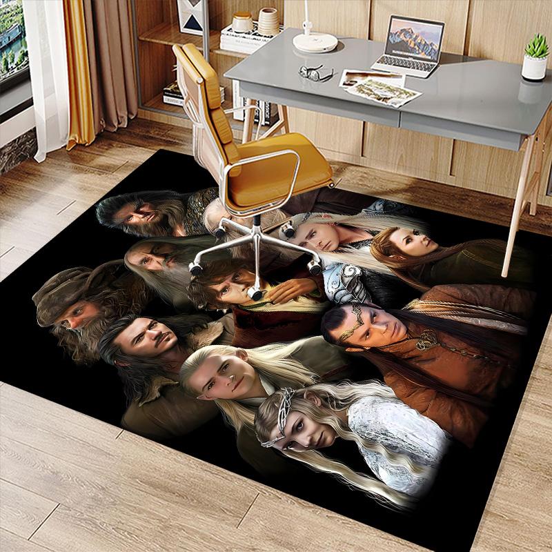 The Lord of the Rings Printed Absorbent Washable Carpet, Non-Slip Bathroom Mats, Kitchen Rugs, Yoga Mat,Living Room Entrance, Camping Picnic Rugs