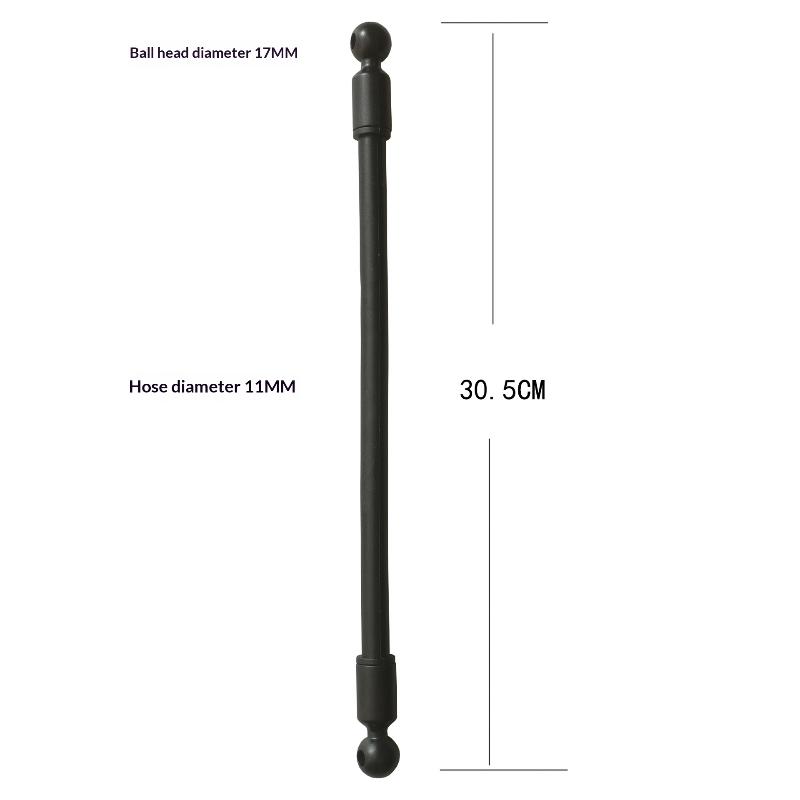 Adjustable Long Arm Dual Ball Head Extension for Car Phone Mount Universal Holder Rod Accessory for Dashboard Versatile Positioning