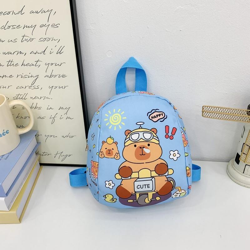 Рюкзак детский с рисунком капибары, школьный ранец с мультяшным принтом, дышащий, подарок