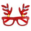 Vibrant Christmas Party Glasses For Children With Playful Reindeer Antlers And Festive Snowman Themes