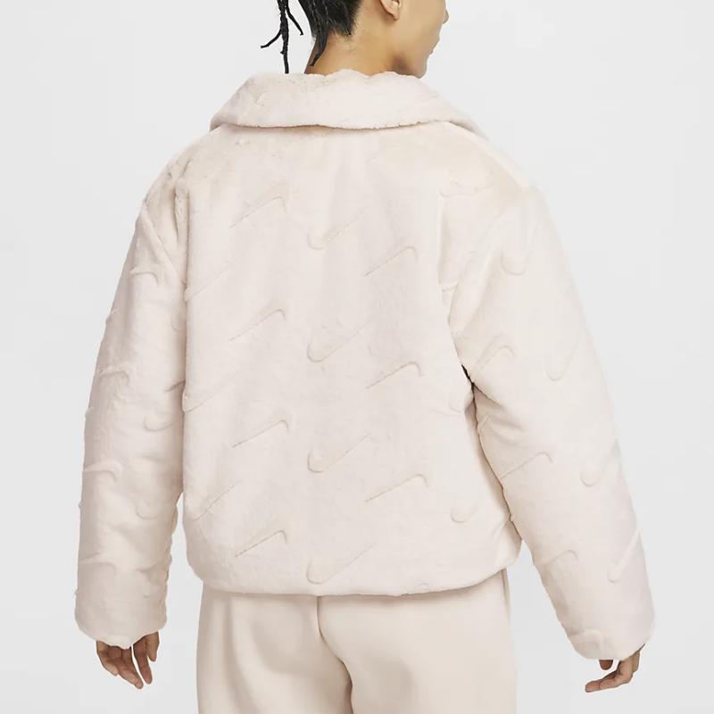 Nike Спортивная одежда Essential Outdoor Повседневная Спортивная Куртка Поло Женские Куртки Светло-красно-Деревянно-коричневый Черный FV8020104