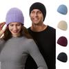 Unisex Korean Style Knit Beanie - Solid Color, Casual, Warm Autumn/Winter Hat