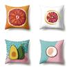 Cool Summer Fruit Polyester Pillowcase Car Decoration Home Print Small Fresh Cute Pillowcase