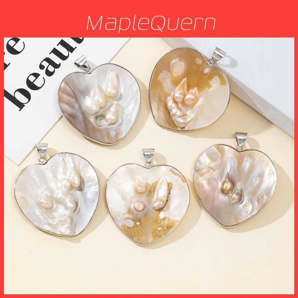 Pearl Mother Of Pearl Heart Pendant Shell Jewelry Craft Accessory For Women
