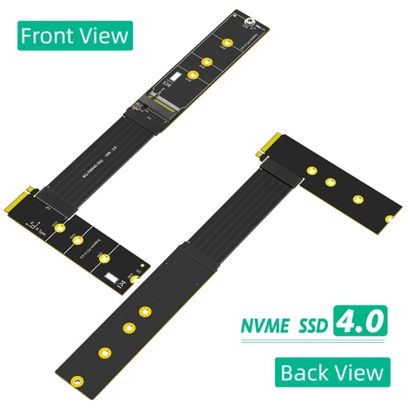 Быстроскоростной удлинитель M.2 SSD 20 см для NVMe SATA SSD с регулируемой ориентацией выходного разъема на материнской плате