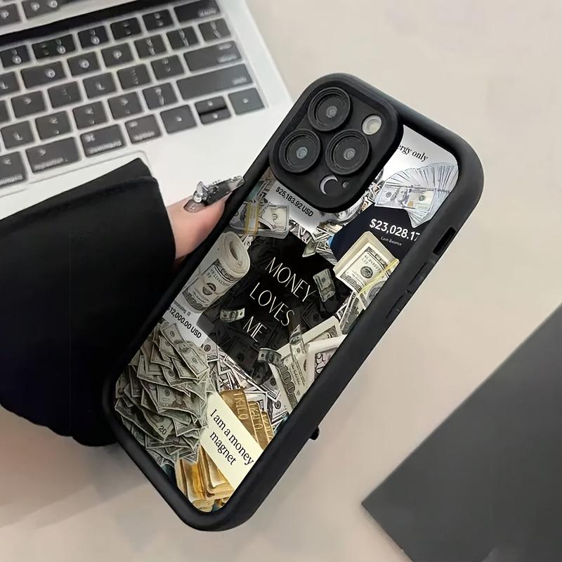 Дизайнерский чехол в стиле долларов для iPhone 16 15 14 13 12 11 Pro/ Max/Plus, противоударная задняя крышка, защищающая от отпечатков пальцев