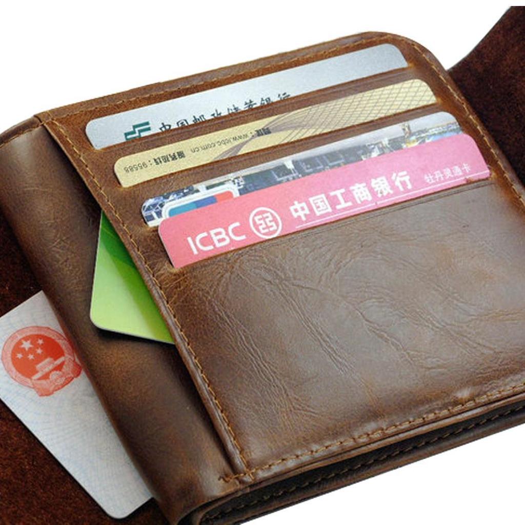 Classic Men Leather Wallet Pockets Credit/ID Cards Holder Purse Male Wallet