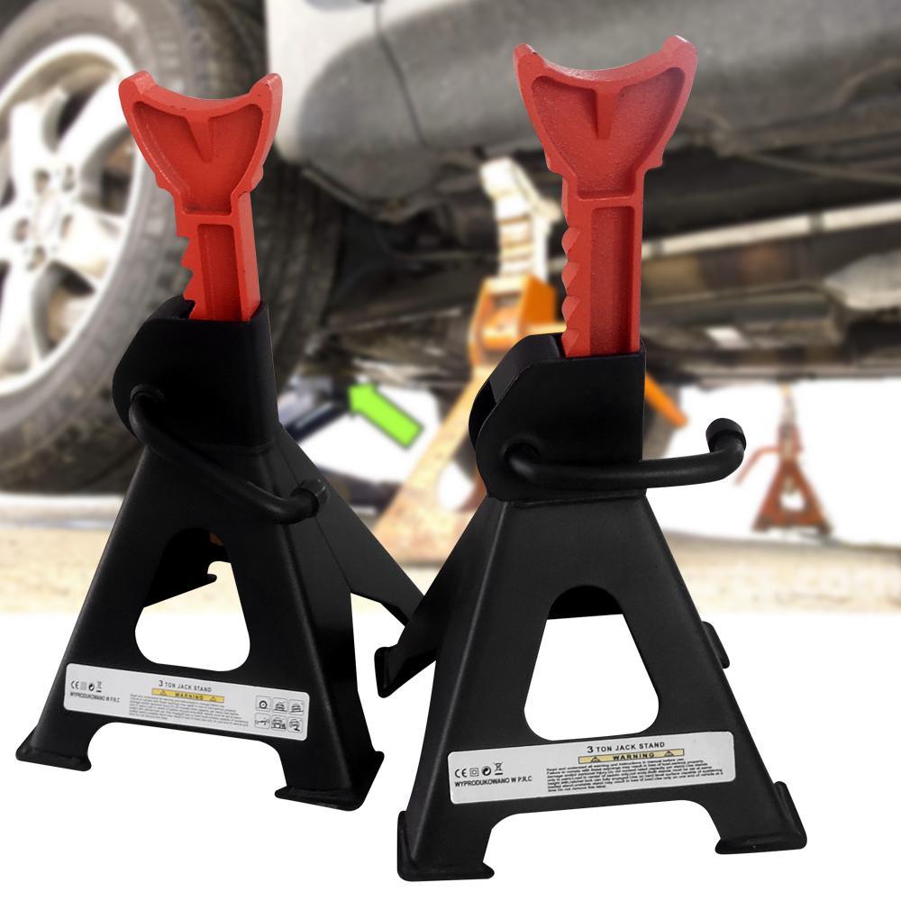 2 шт., 3-тонные сверхмощные стальные домкраты для ремонта автомобиля, подъемная опора с замком ручки и мобильностью