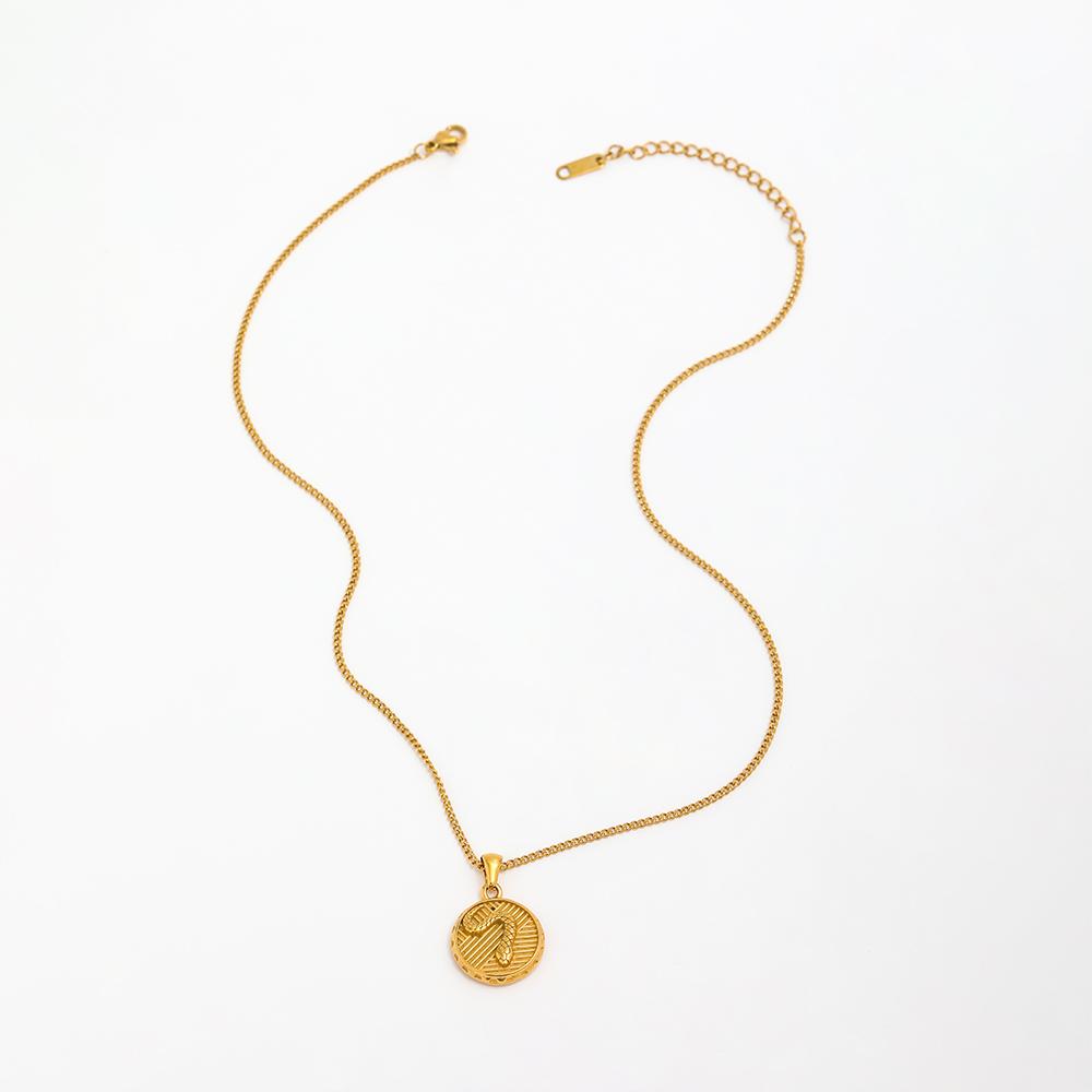 Fenny 18K PVD Plated Fashion Designer Snake Leaf Wing Pendant Stainless Steel Choke Chain Necklace for Women