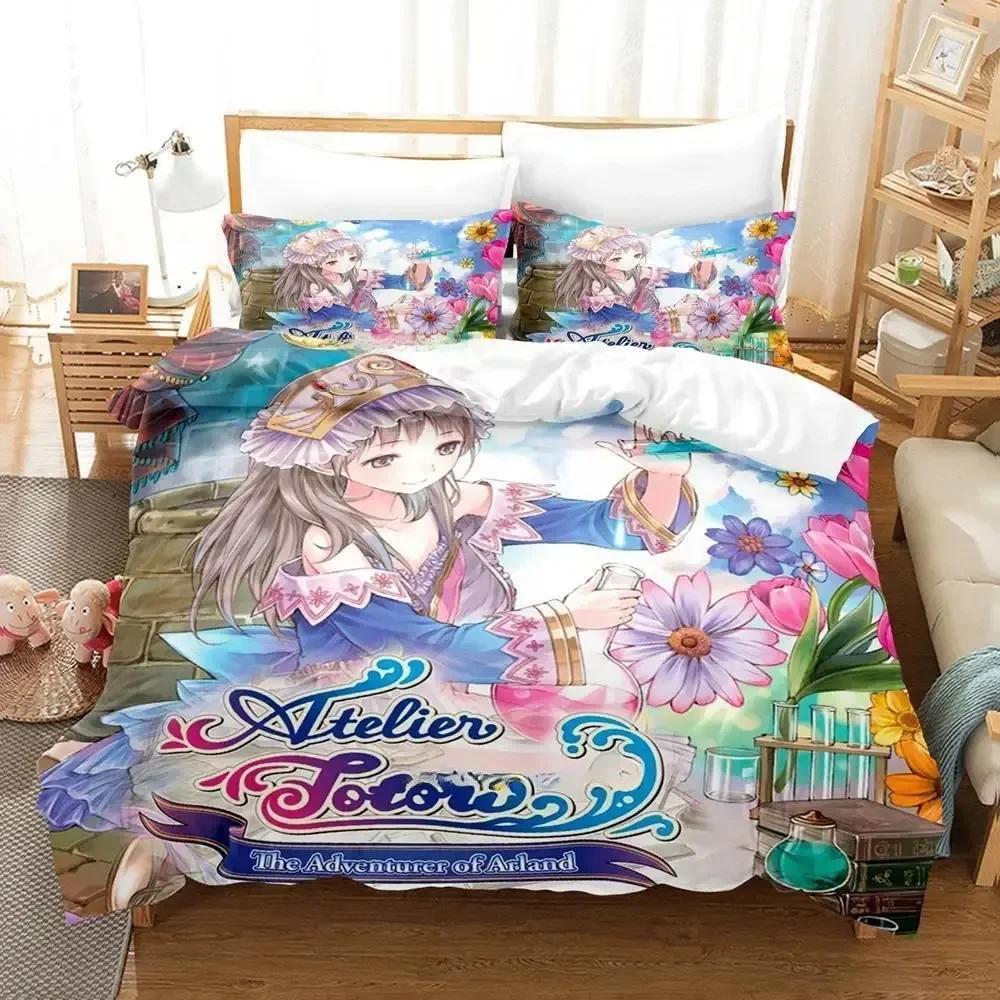 Atelier Totori The Adventurer of Arland Комплект постельного белья Принт С наволочкой Пододеяльник Мягкий Односпальный Двуспальный Queen Super King Размер
