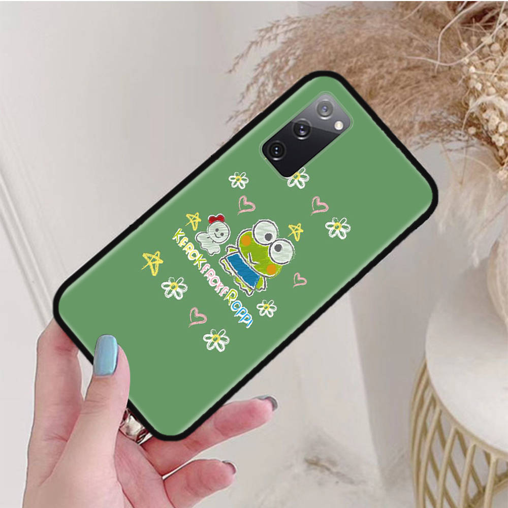 Black Case for iPhone 16 15 Plus 14 13 12 11 Pro 8 6 SE XR XS Max P30 Nova 5T Y5P Y6 Y7 Y8P Y9 Realme C30 C33 C31 L-23 Frog Keroppi
