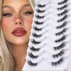 3D Curled Cat Eye False Lashes 10 Pairs Natural Fluffy Lashes  Makeup Tools