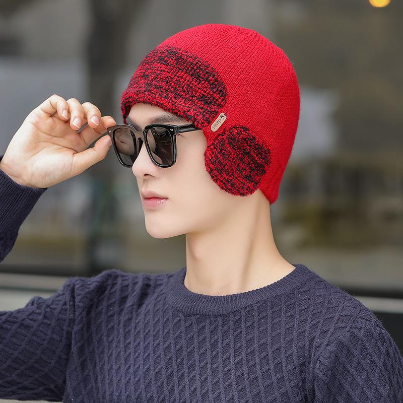Зимняя новая шерстяная защитная шапка для ушей для мужчин и женщин, для велоспорта, ветрозащитная кепка для улицы, теплая осенне-зимняя унисекс, эластичная, лыжная, вязаная, мягкая кепка