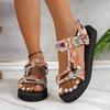 Fashion 2024 Brand Ladies Shoes Open Toe Women's Sandals Summer Casual Sandals Women Mixed Color Light Flat Platform Ladies Shoes