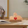 Деревянный орнамент для рабочего стола, креативная форма, гладкий край, День святого Валентина, украшение в виде сердца, лебедя, значимый подарок