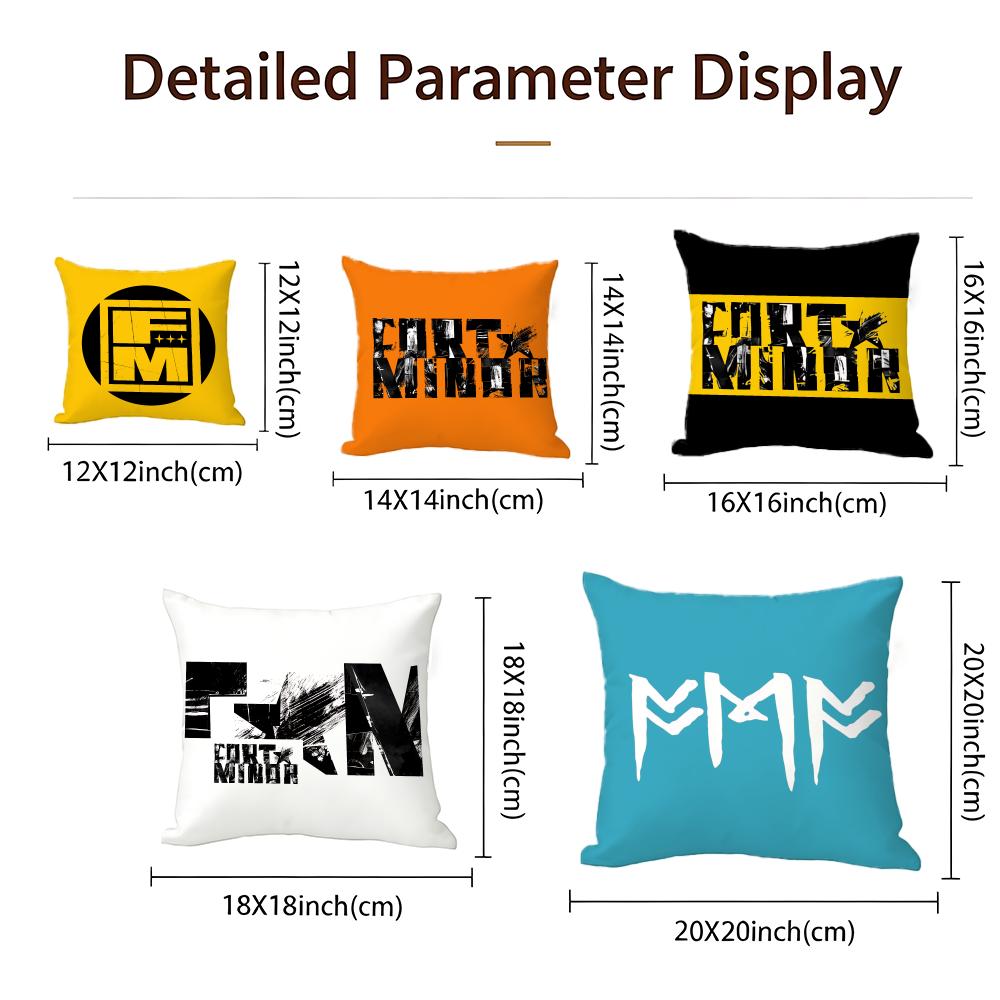 Rap Fort Minor Cushion Cover Cushion Cover Set 4Pcs 50X50 45X45 40X40 Pillowcase Decorative Sofa Home Decor