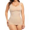 Shapewear Tank Tops for Women with Built In Bra Tummy Control Compression Camisoles Body Shaper Padded Tanks