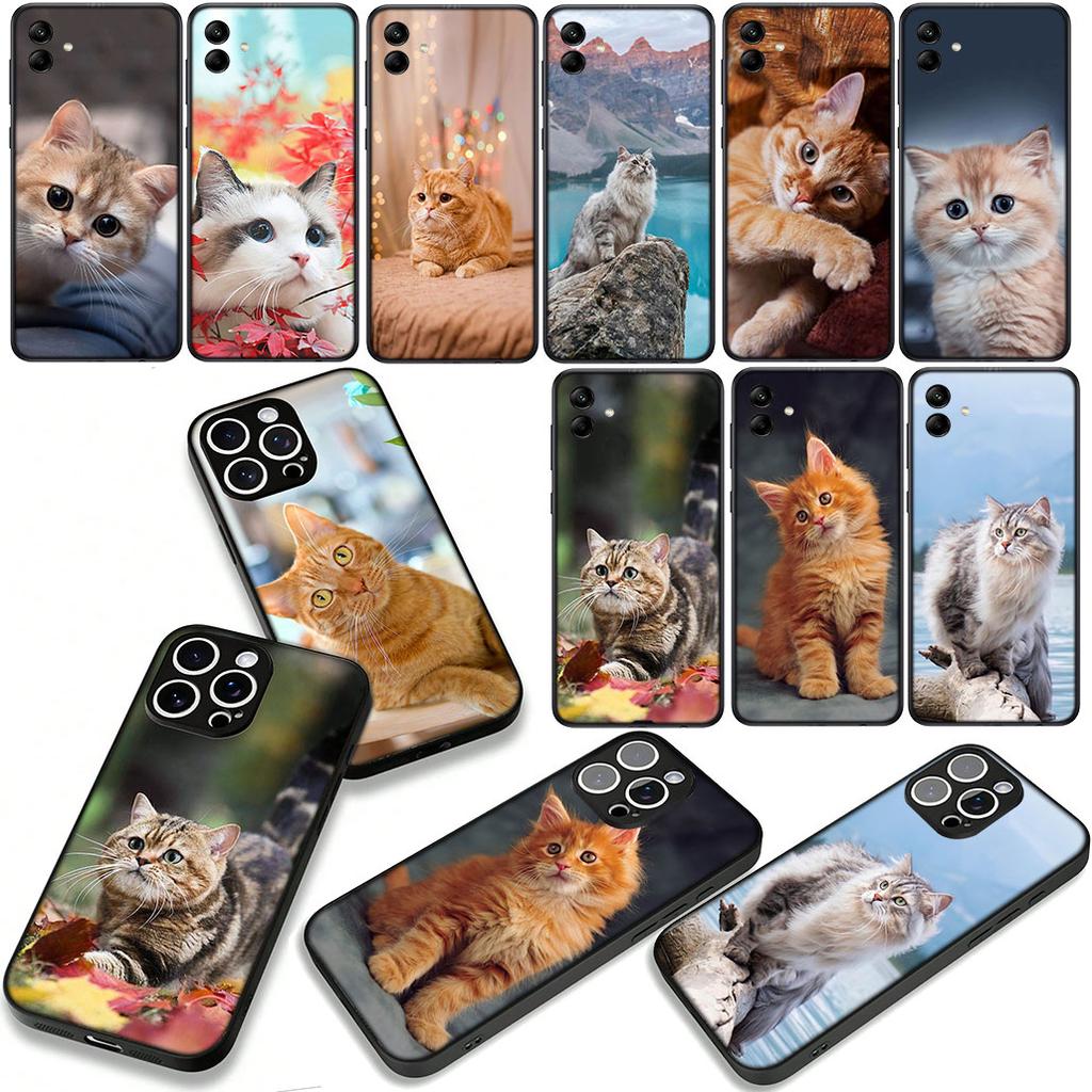 Чехол для телефона с рисунком котенка для Apple iPhone 17 16 15 11 Pro XS Max XR 6 7 8 Plus + SE 2020 5 16E