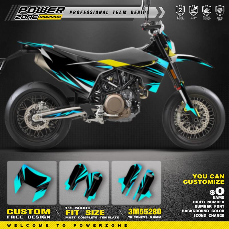 PowerZone Графические наклейки Новый стиль Комплект наклеек для Husqvarna Decal 15-20 701 SUPERMOTO ENDURO 2015-2017 2018 2019 2020