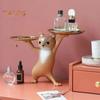 1 Set Desktop Storage Tray Fine Workmanship Wide Applications Exquisite Practical Porch Storage Plate Cat Sculpture Ornament