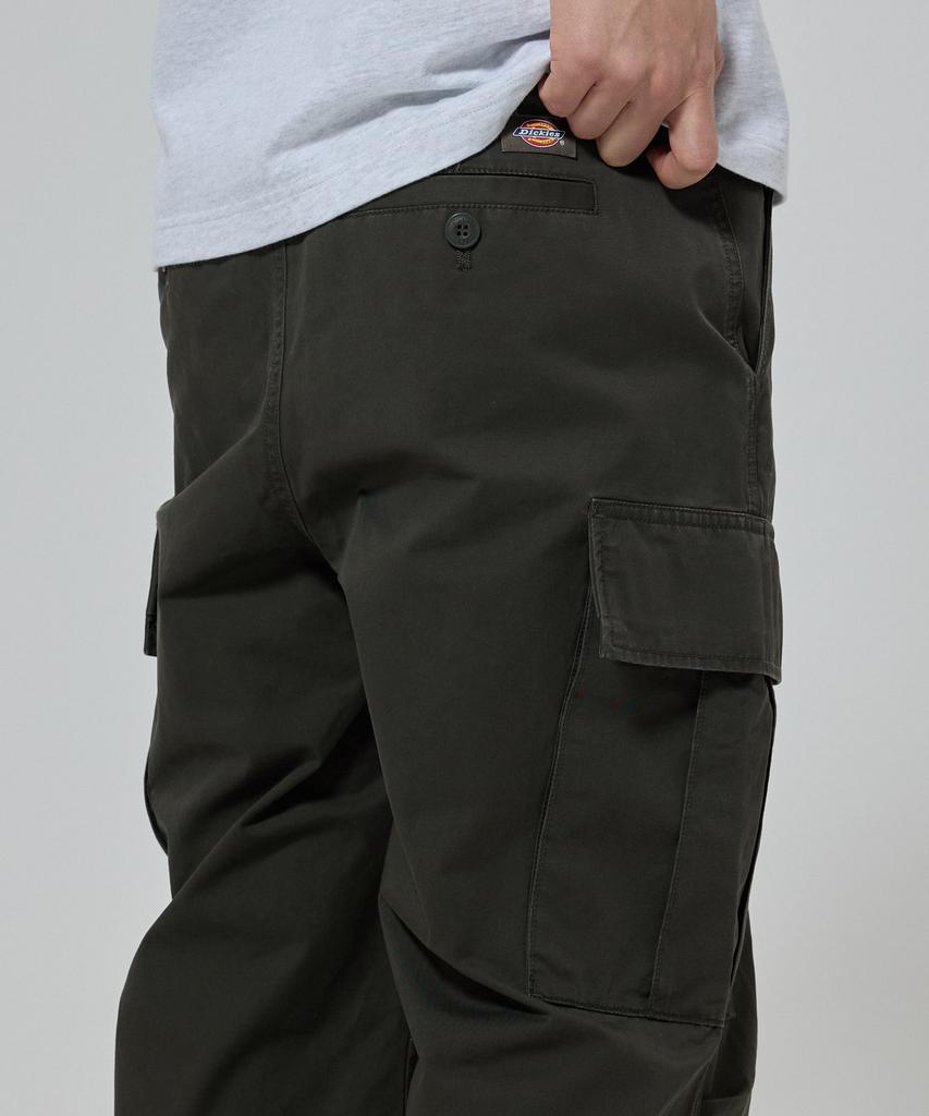 Dickies Стильные свободные брюки-карго из твила, цвет олива