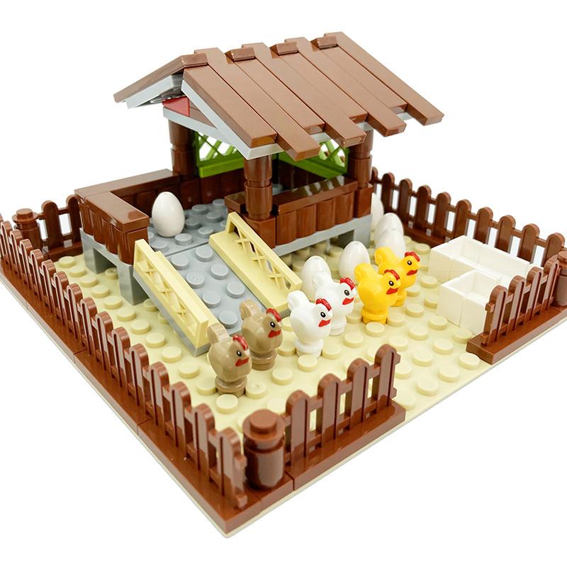 Farm Sunflowers Trees Bricks Blocks for Children MOC City Building Toys Animals Acc Bloques Compatible Classic Mini Blocks Parts