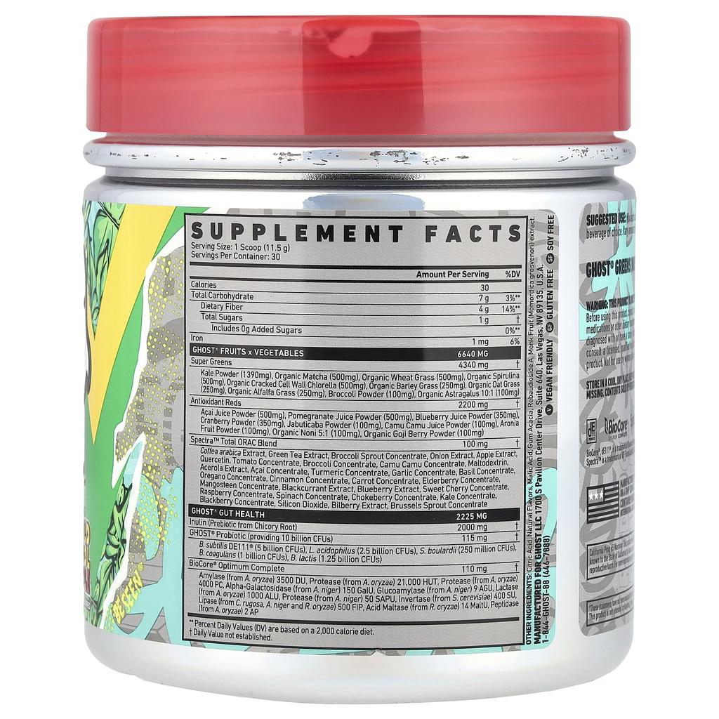 Ghost, Greens, Old School Apple, 12.2 oz (345 g)