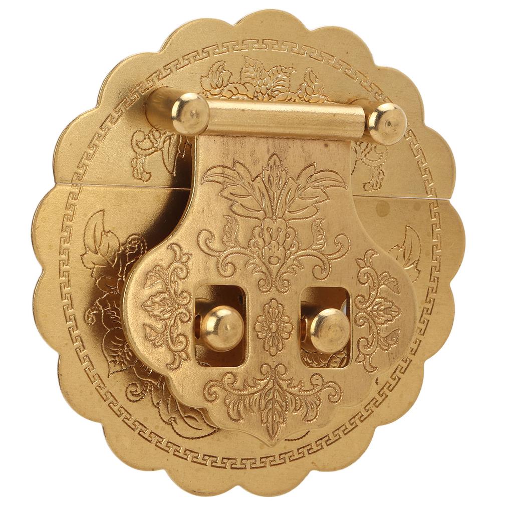 Латунная защелка-замок, ретро-дизайн, диаметр 8 см, металлическая защелка с защитой от ржавчины для шкафа, деревянной коробки