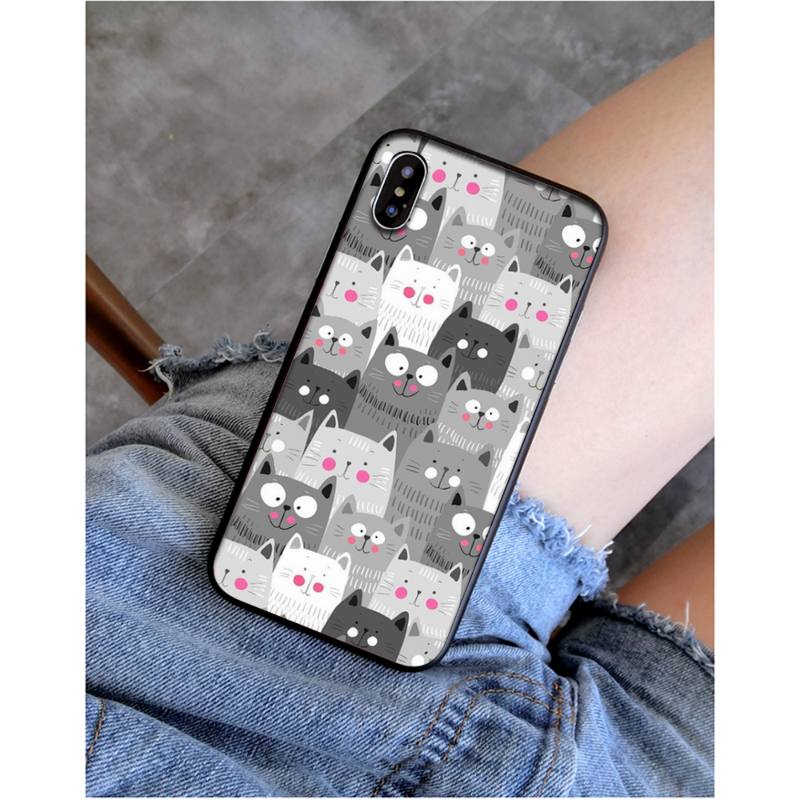 Мягкий чехол для телефона с рисунком кота для iphone 11 12 13 Mini Pro Max X XS MAX 6 6s 7 8 plus 5 5S 5SE XR SE2020