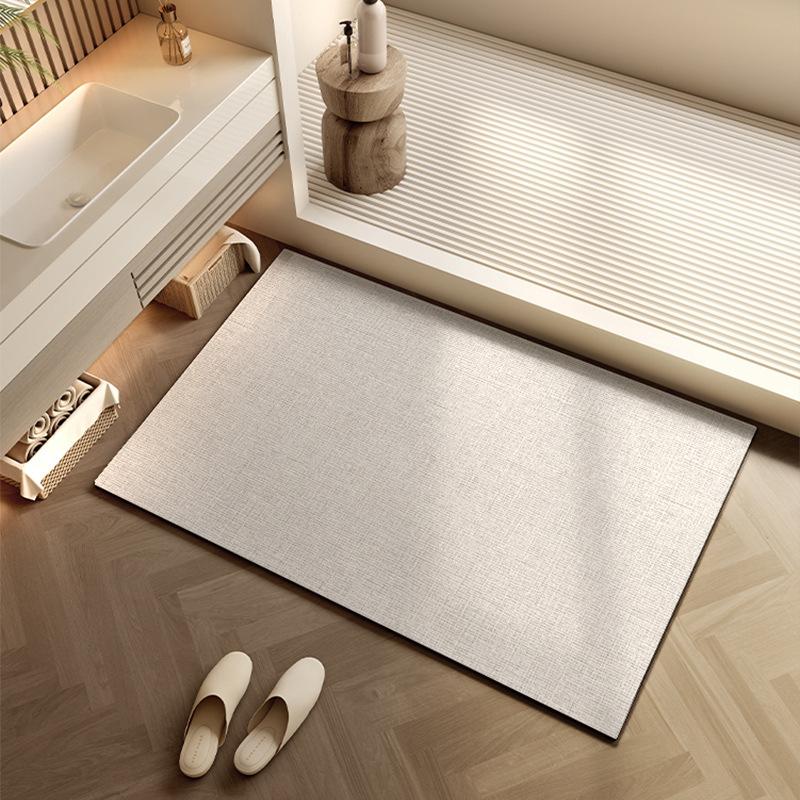 Впитывающие коврики для пола из диатомовой грязи для ванной комнаты Простые быстросохнущие противоскользящие коврики для входа в ванную Износостойкие и простые в уходе коврики для дома