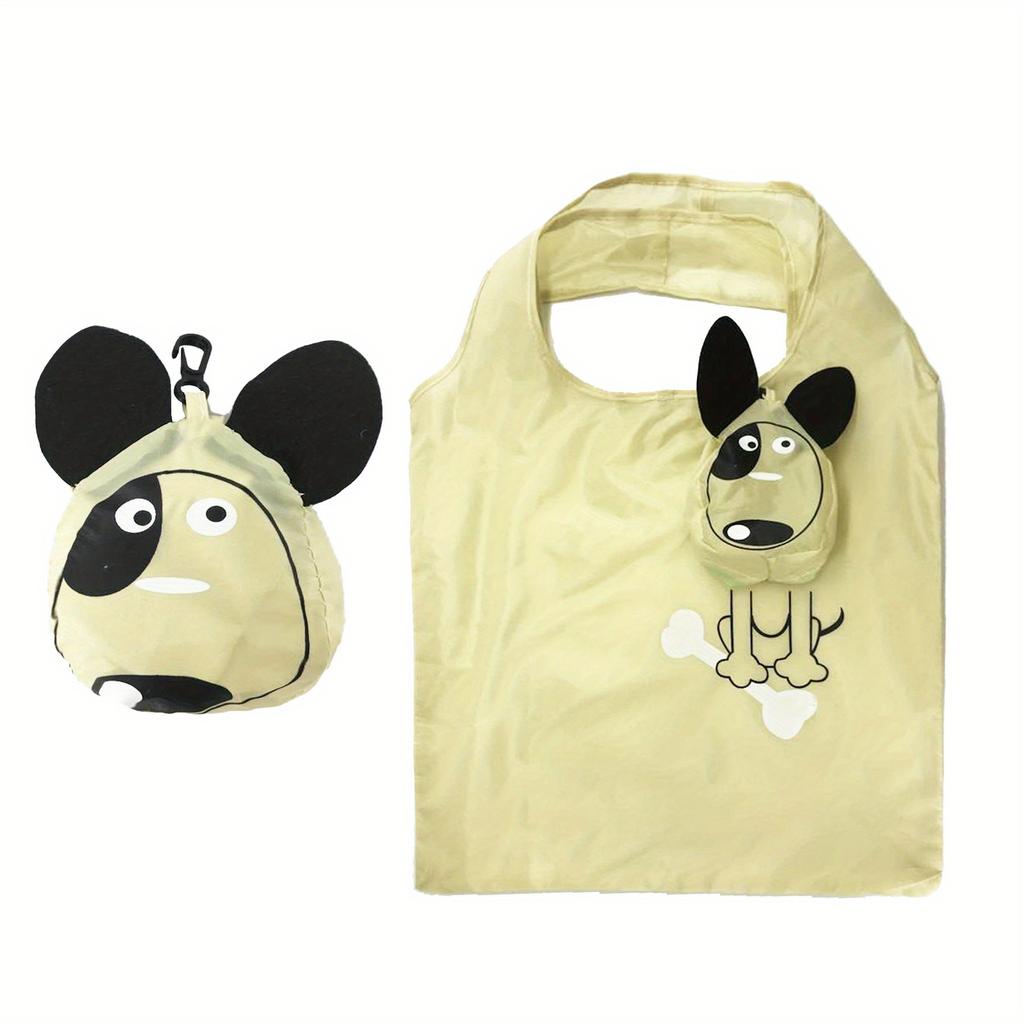 Животные Милые собаки Полезные нейлоновые складные многоразовые сумки для покупок Эко-сумка с изображением мультфильмов Портативная дорожная сумка через плечо