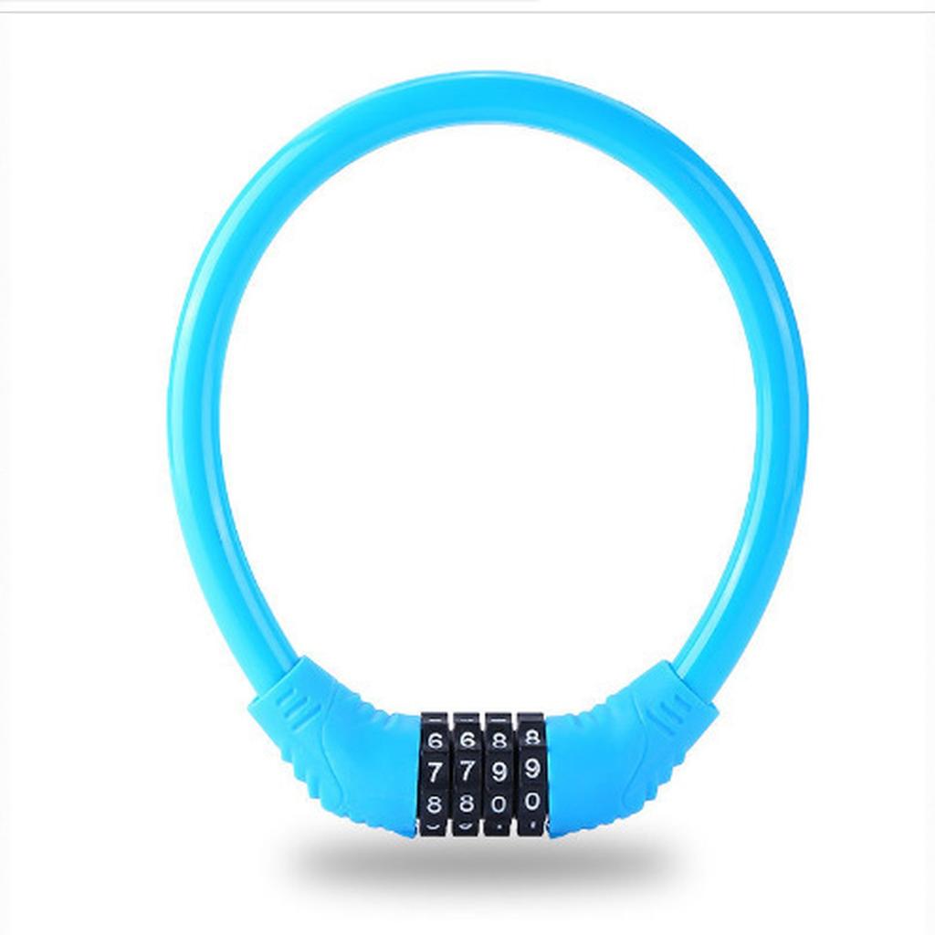 Bike Accessories  Bike Lock Anti-theft Password  Road Bike Security Cable Locker Portable Combination Code Padlock