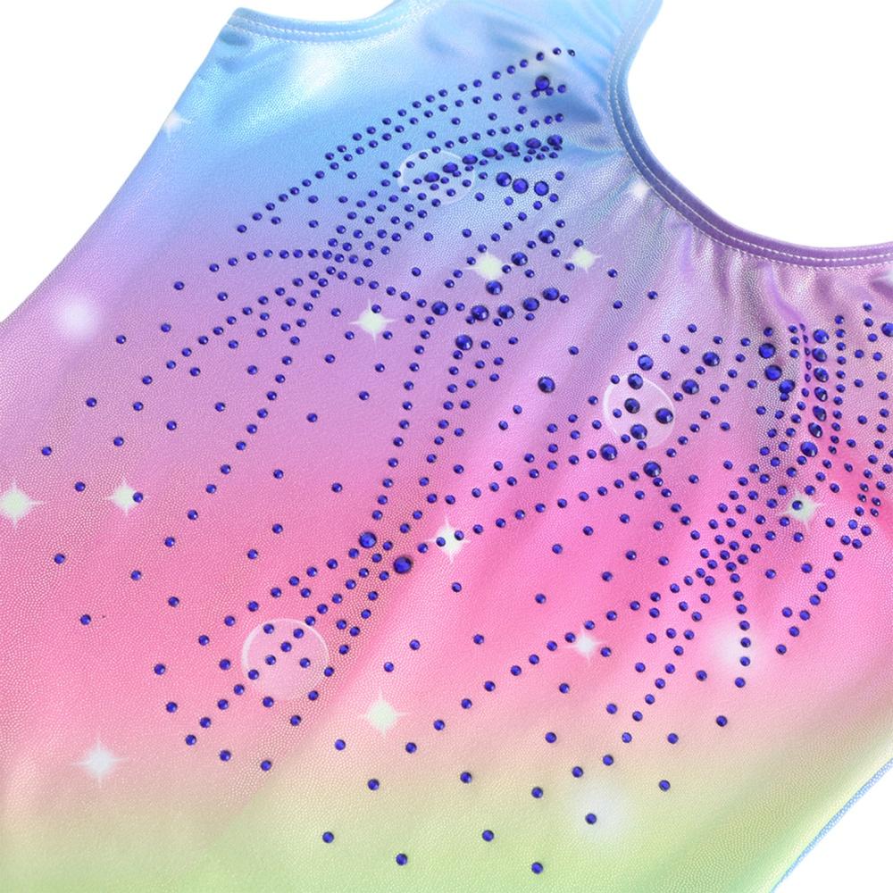 Гимнастические купальники для девочек Бронзовый танцевальный купальник Безрукавная танцевальная одежда для девочек Купальники для занятий спортом Балетные танцевальные платья для детей