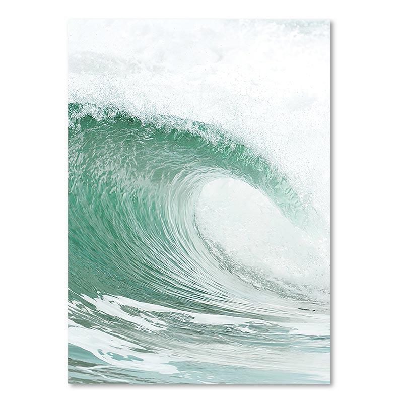 Тропическое море пляжные волны постер кокосовая пальма мост грузовик холст живопись скандинавское настенное искусство картины для гостиной домашний декор