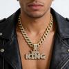 Хип-хоп Алмазная Корона KING Подвеска из Сплава, Европейская и Американская Хип-хоп Кубинская Цепь Ожерелье, Персонализированное Мужское Ожерелье для Рэпа